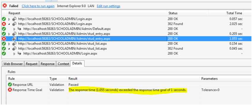 View Test Results Details